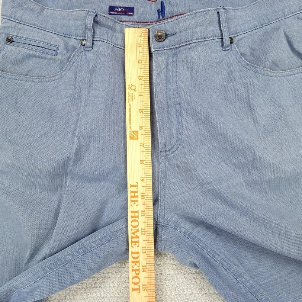Johnnie-O Jeans Mens 38x34 Blue Relaxed Straight Leg Stretch Denim